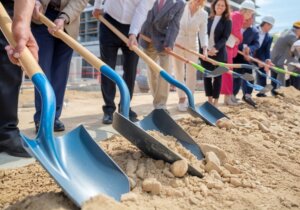 A ground breaking ceremony